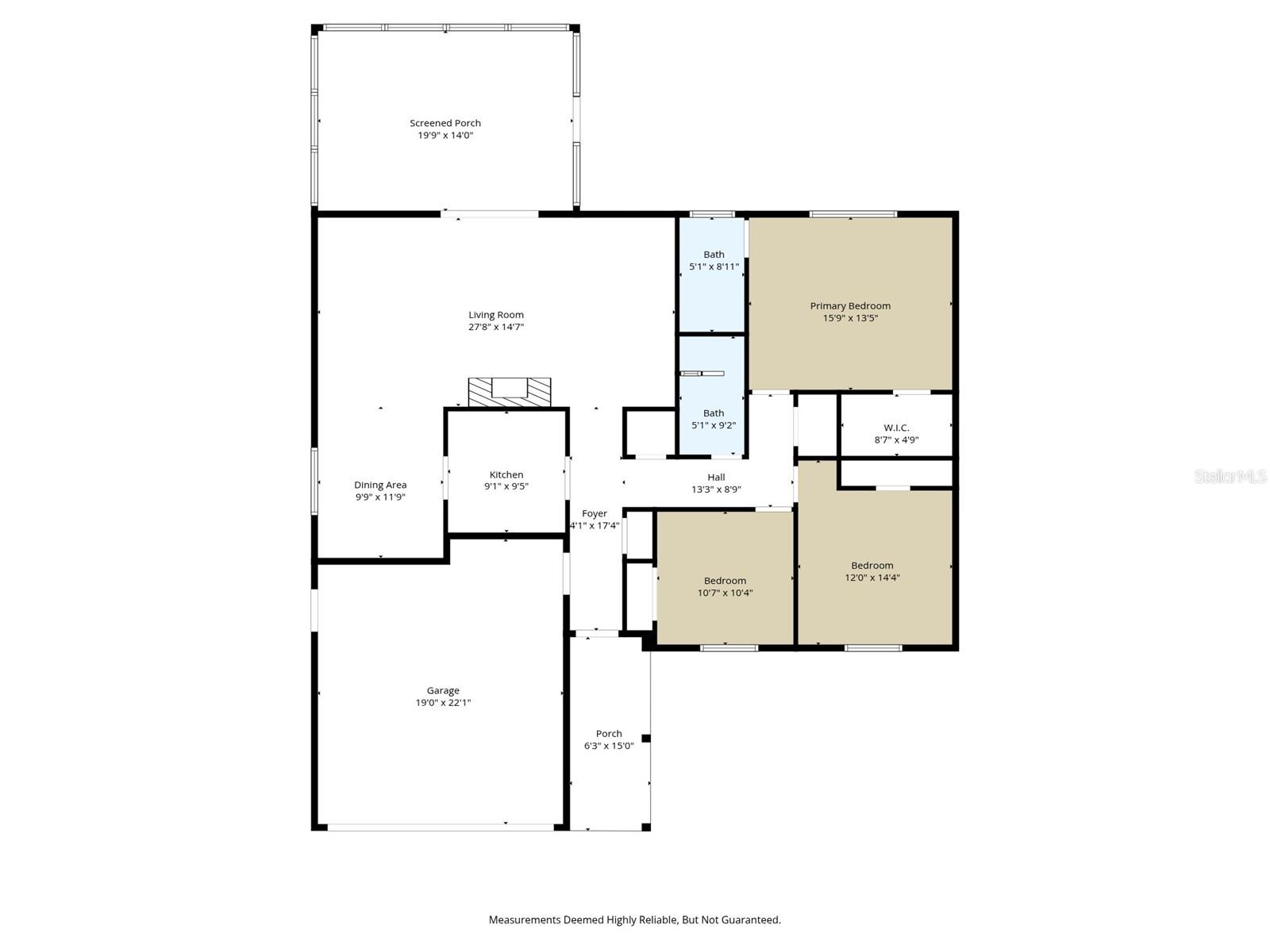 Floor plan - Check out that large patio!