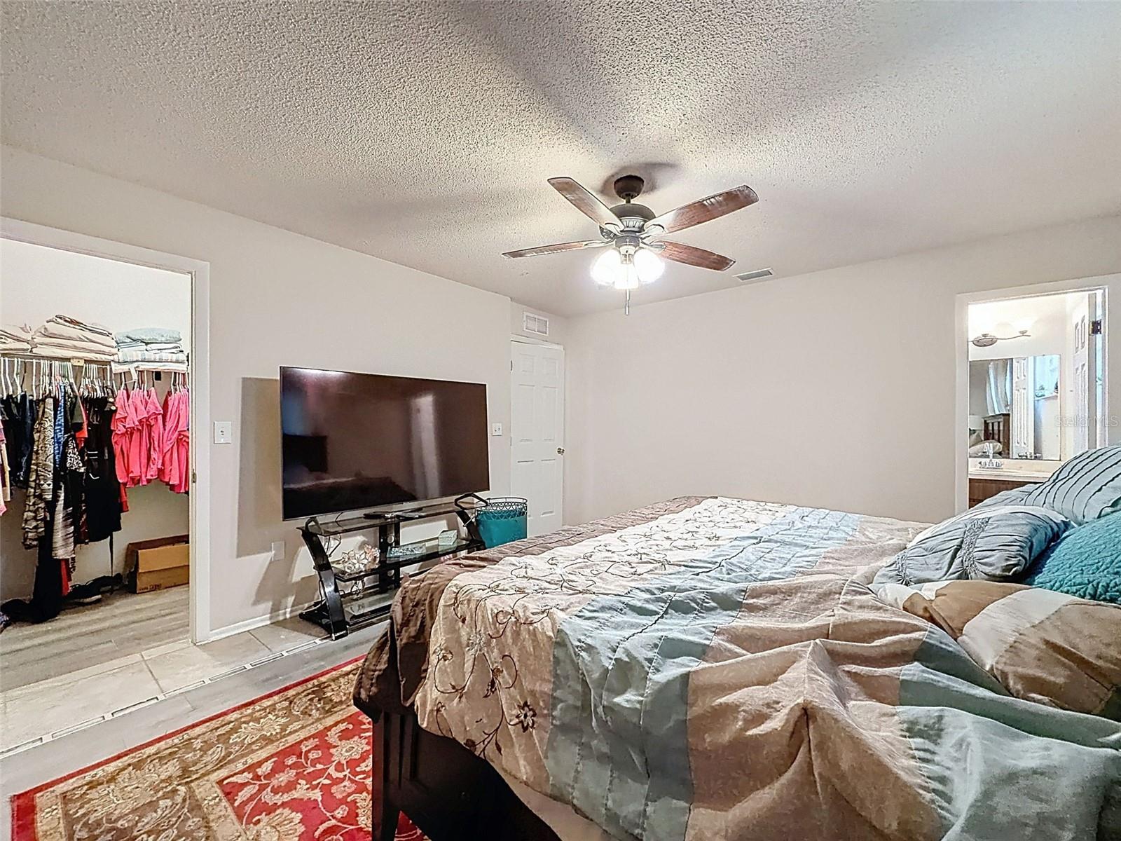 Master bedroom suite with en-suite bathroom AND large walk-in closet.