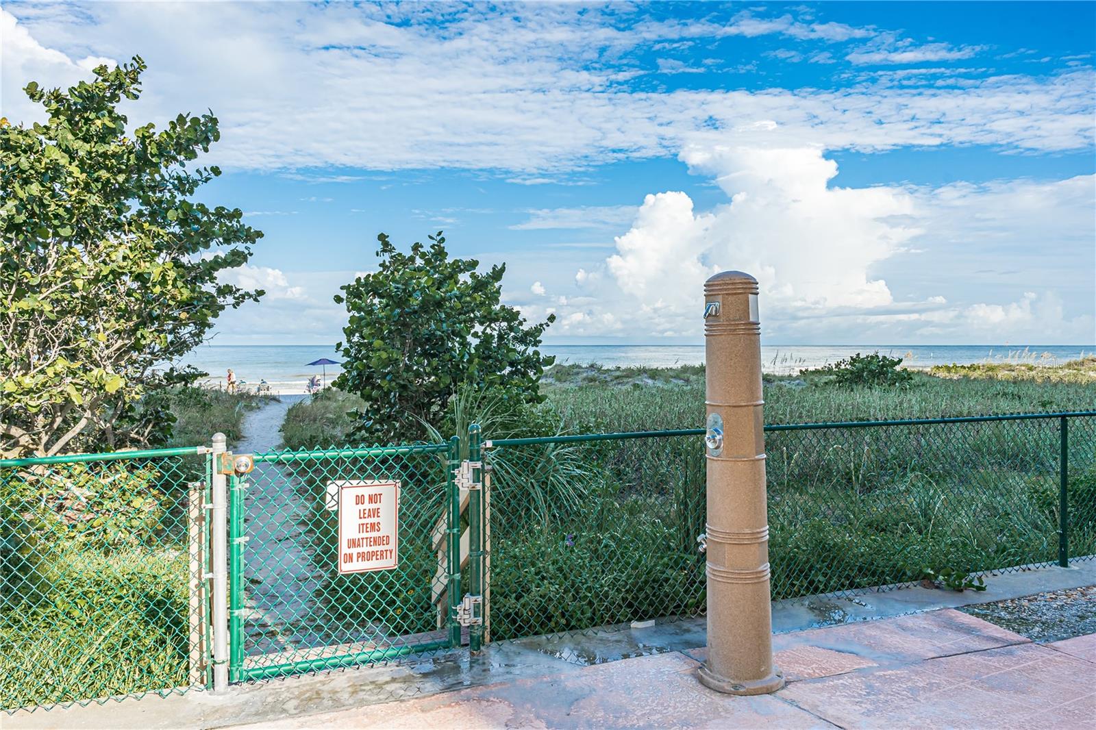 Gated Entrance from the Beach