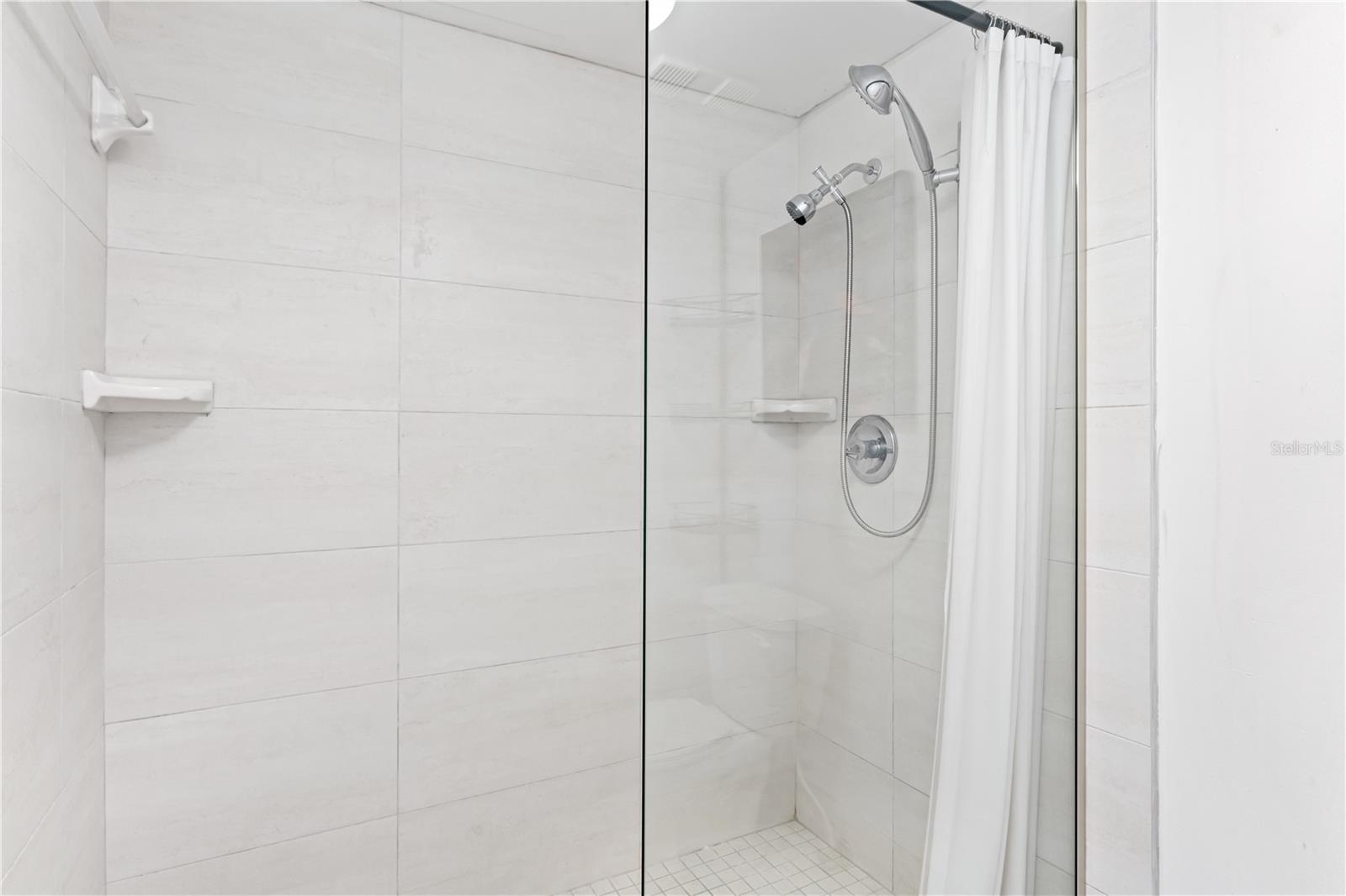 Primary bathroom with walk-in shower