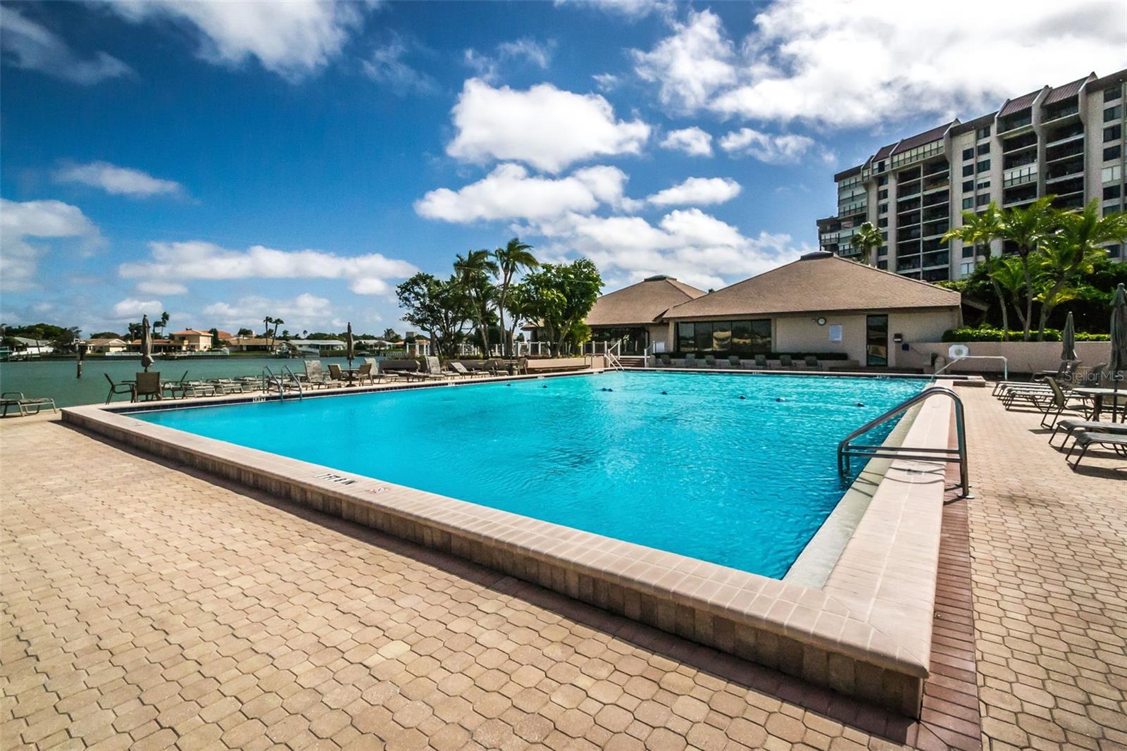 Large heated inground pool