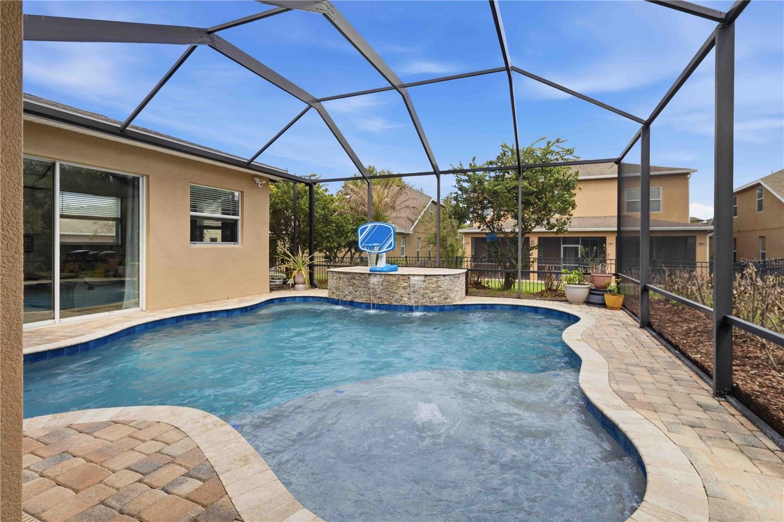 Heated saltwater pool