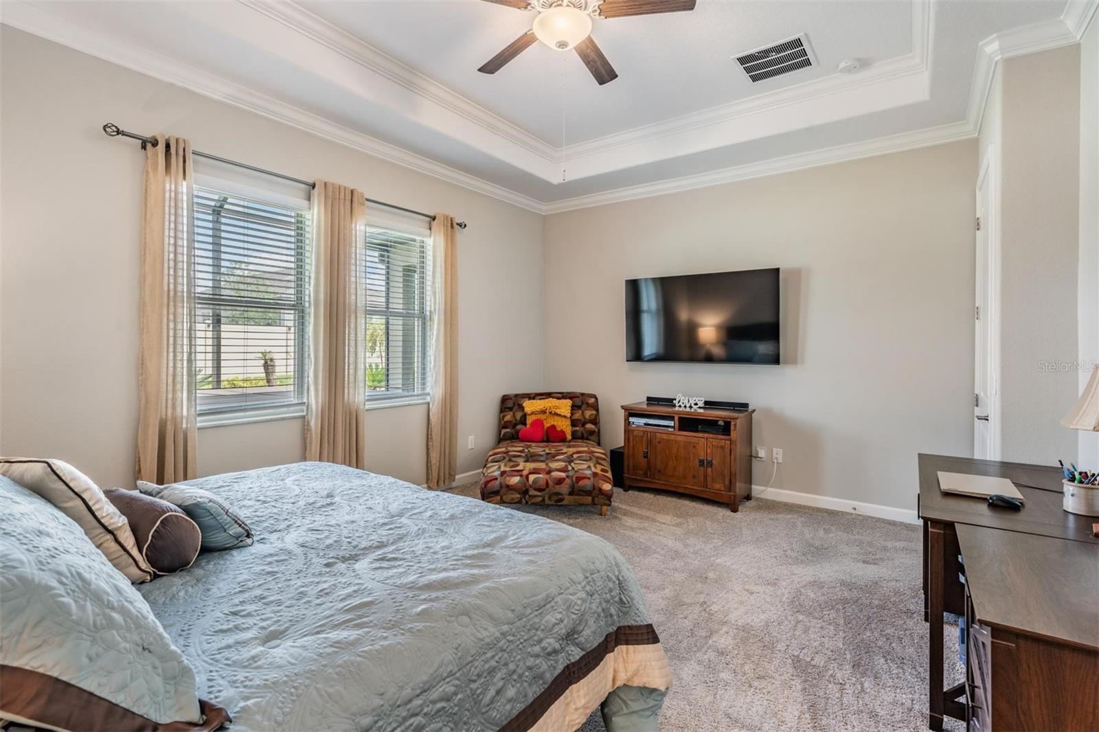 Spacious primary suite