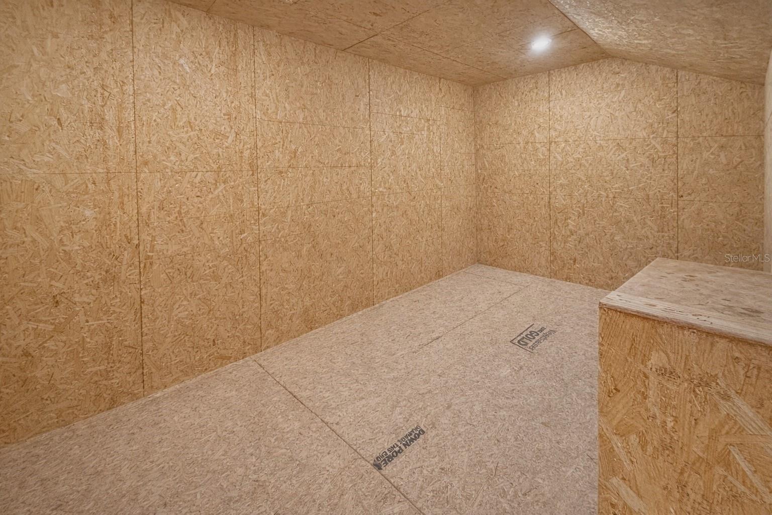 Bonus storage room in garage