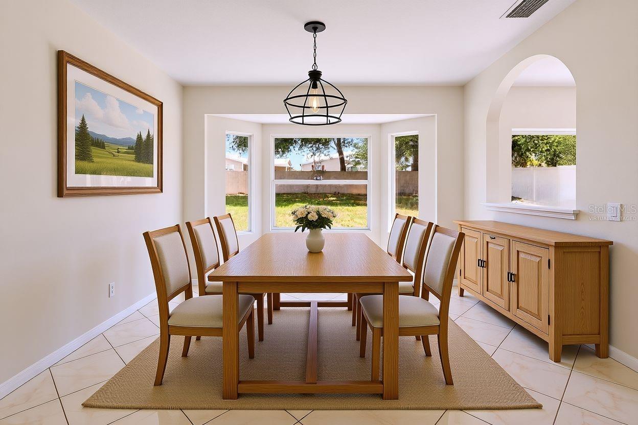 Virtually Staged Dining Room