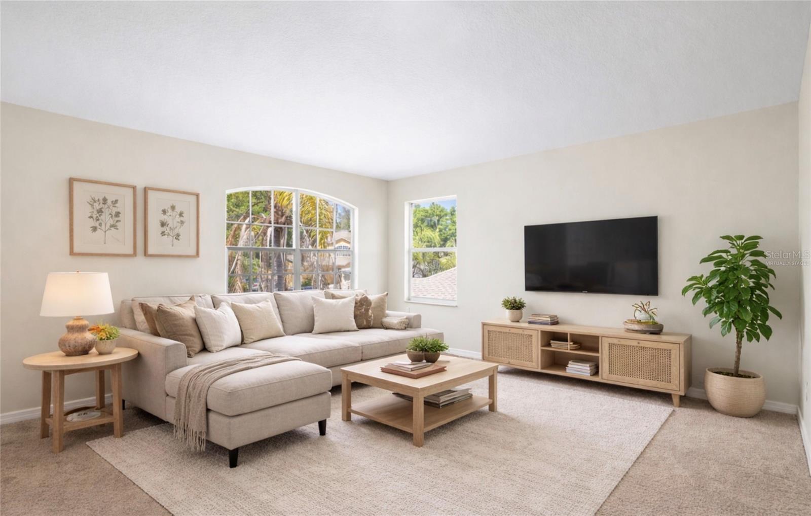 Virtually Staged relaxing loft space