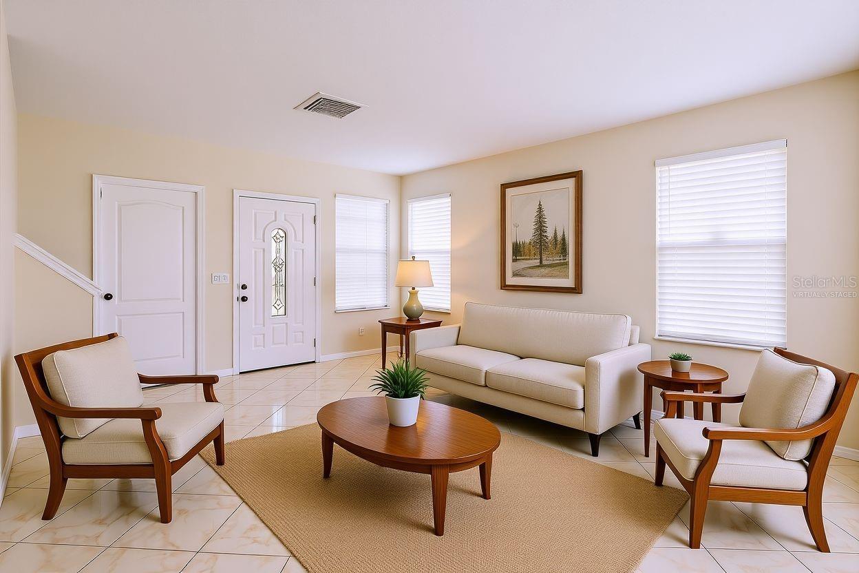 Virtually Staged Living Room