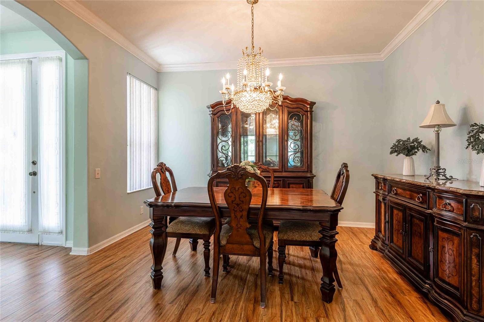 Dining room off of the foyer.