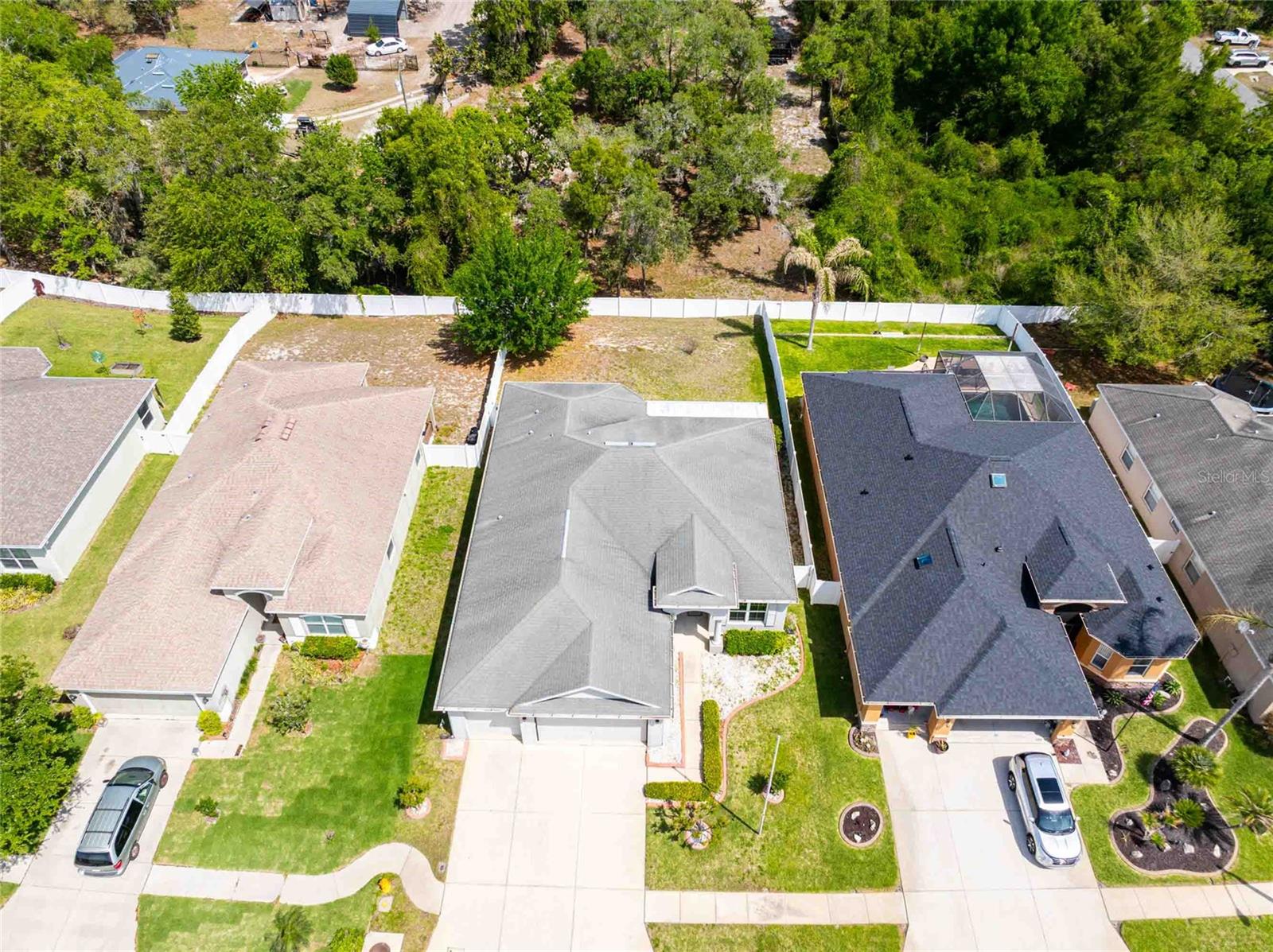 Aerial view of home.