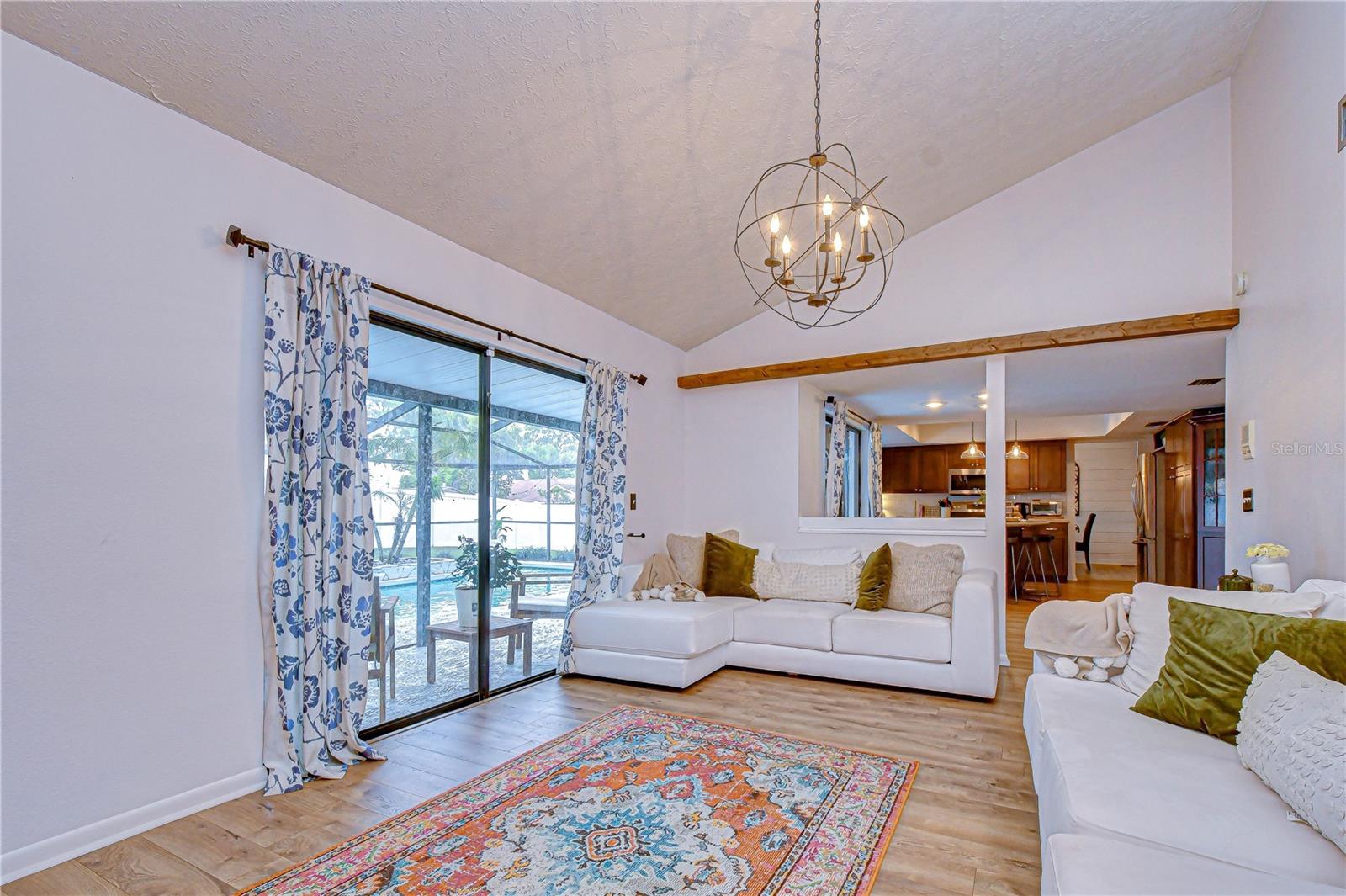 Living area with access to lanai