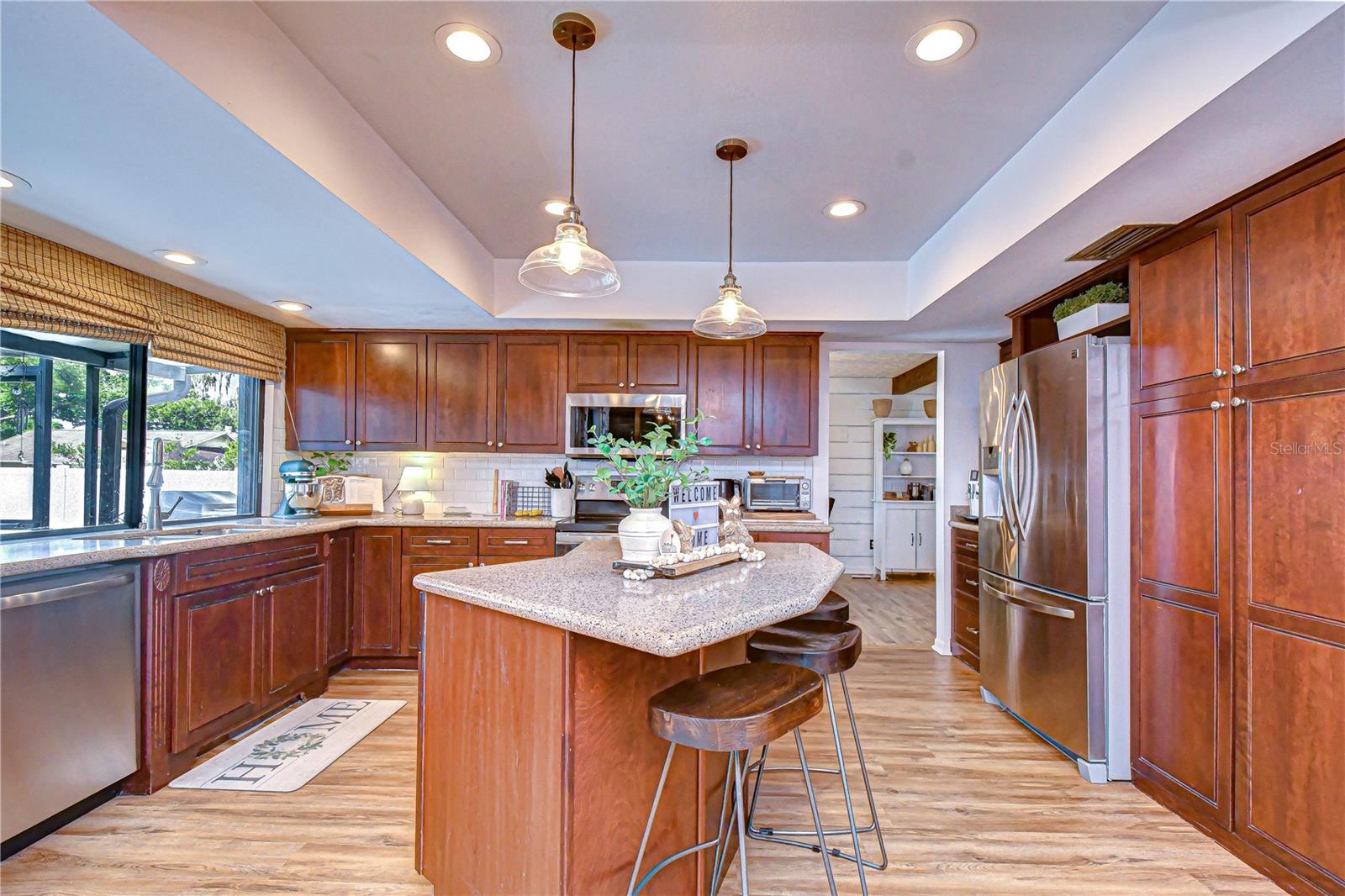 Fully remodeled kitchen with modern finishes.