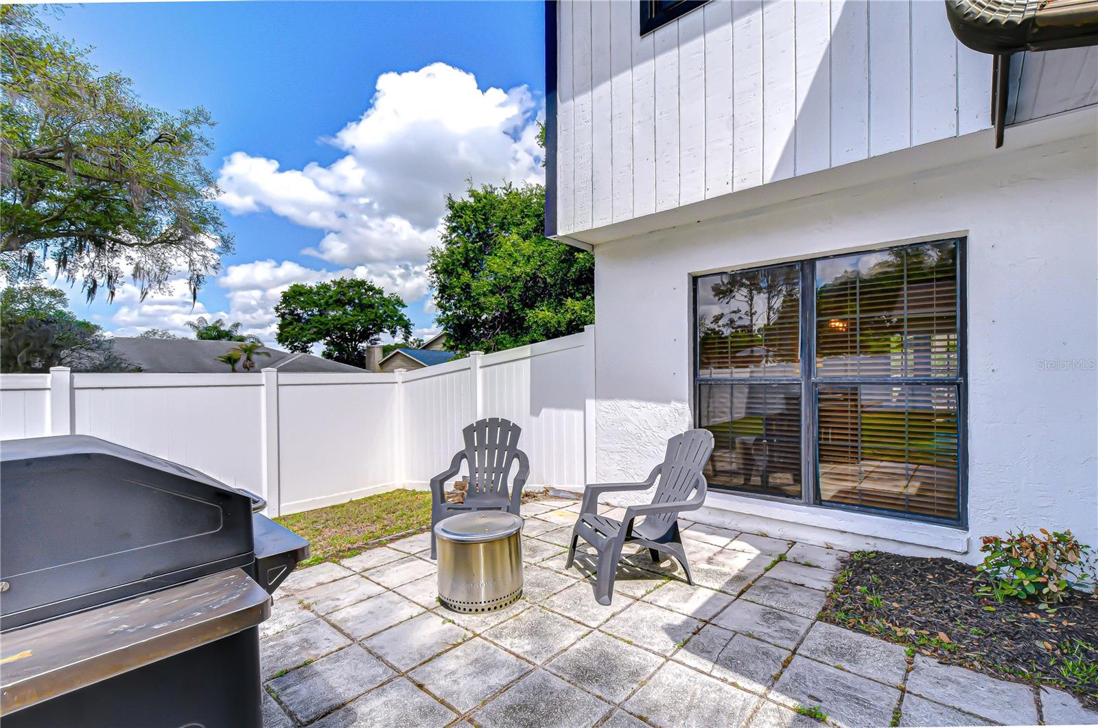 Additional patio space for grilling or lounging.