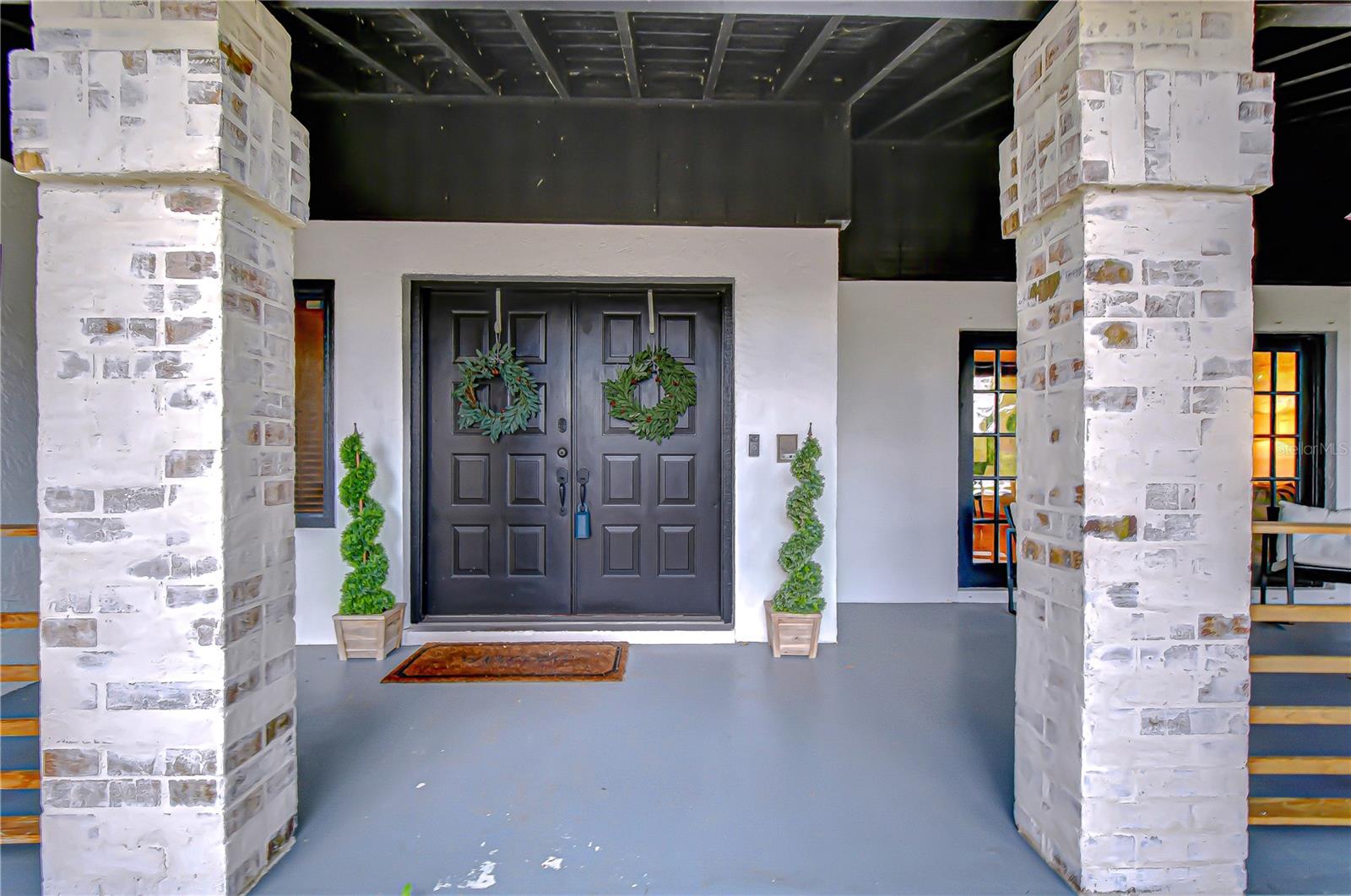 Inviting front porch perfect for relaxing mornings.
