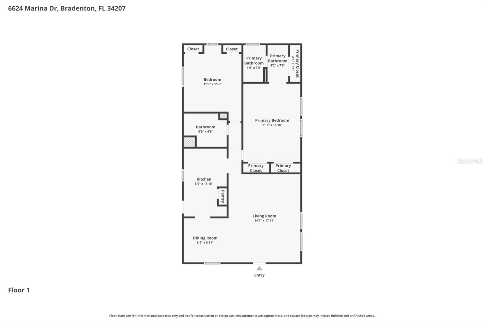 6624 MARINA DR, BRADENTON, FL, 34207