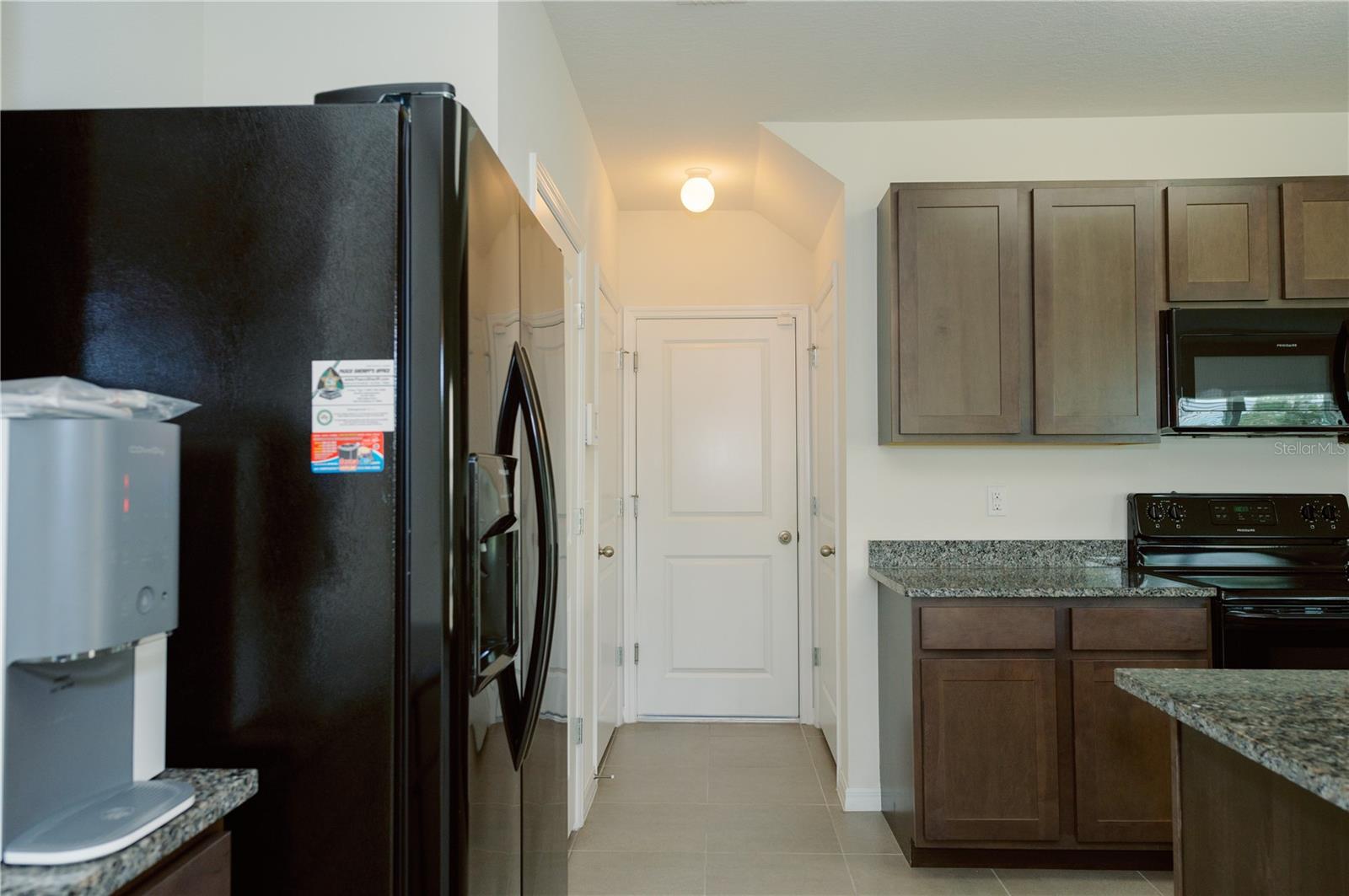 Countertop water filter on the left does not convey