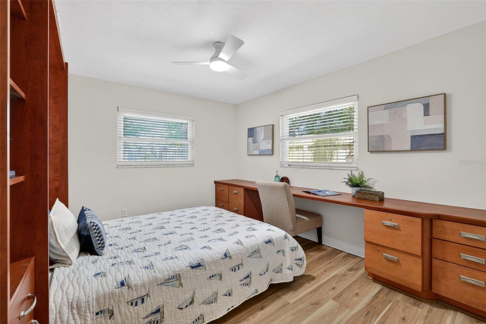2nd bedroom with Murphy bed and built in desk