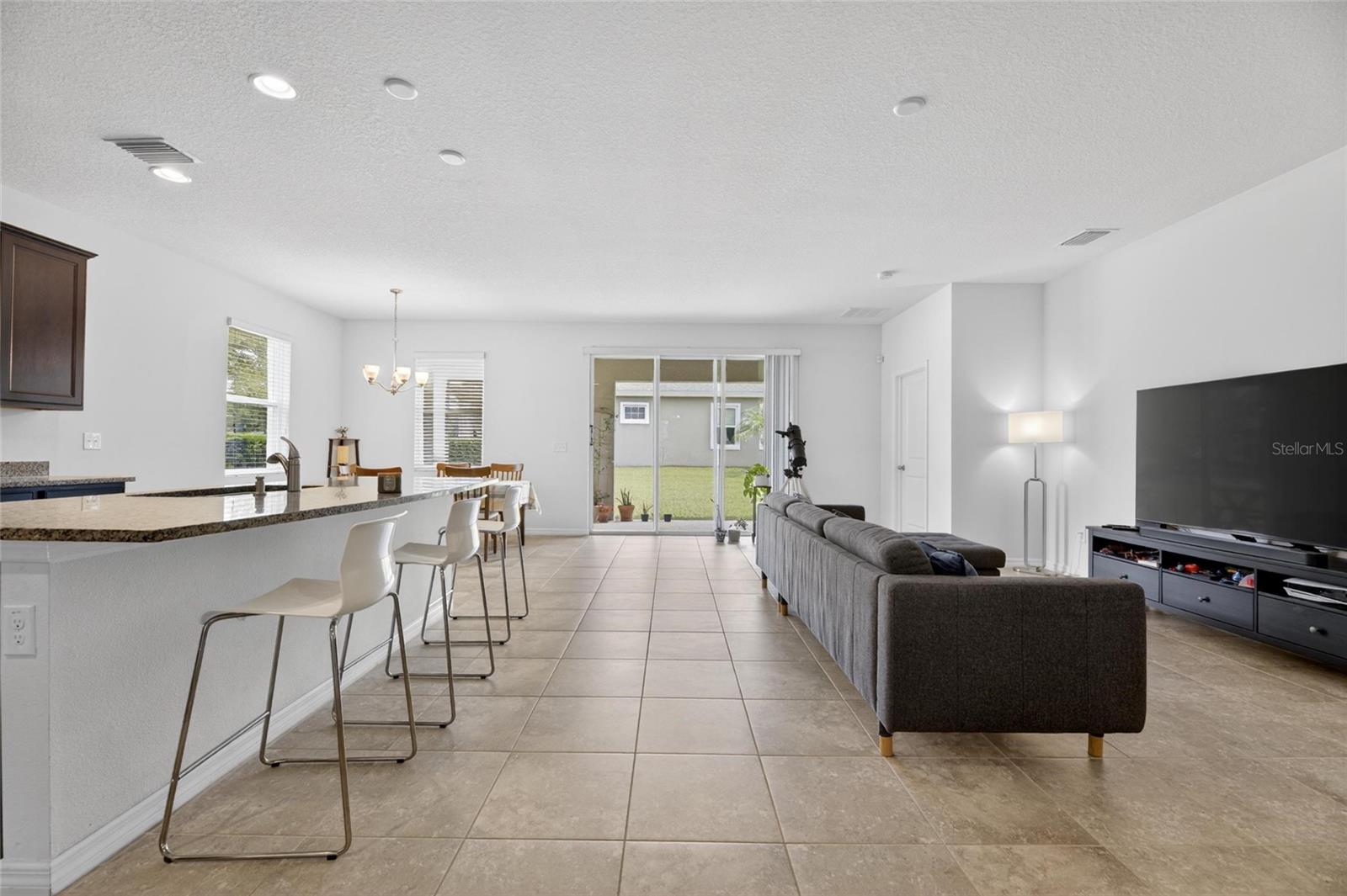 View to Covered Lanai Via Sliders