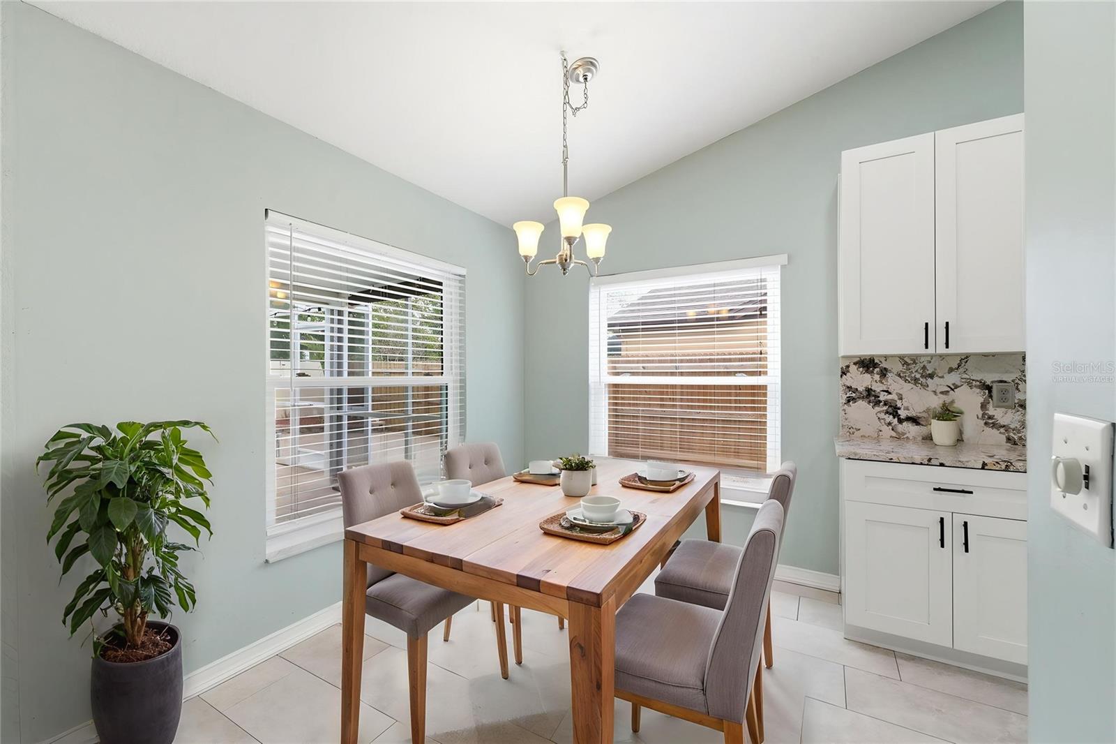 Breakfast Nook Virtually Staged