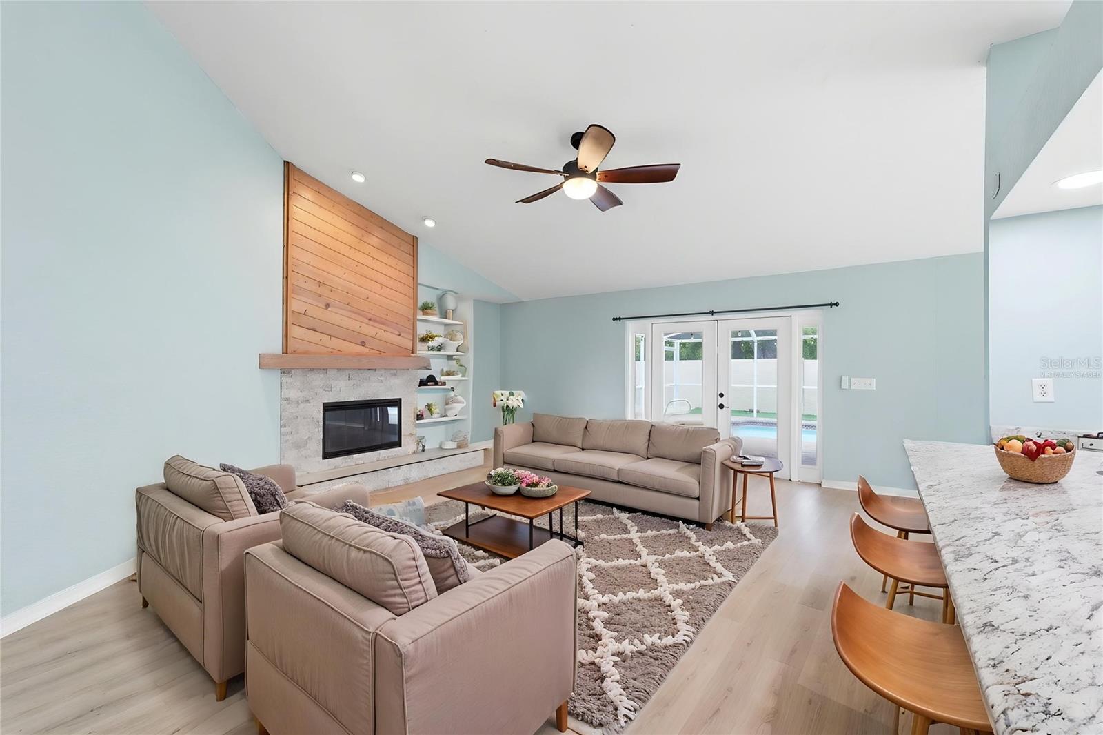 Family Room Virtually Staged