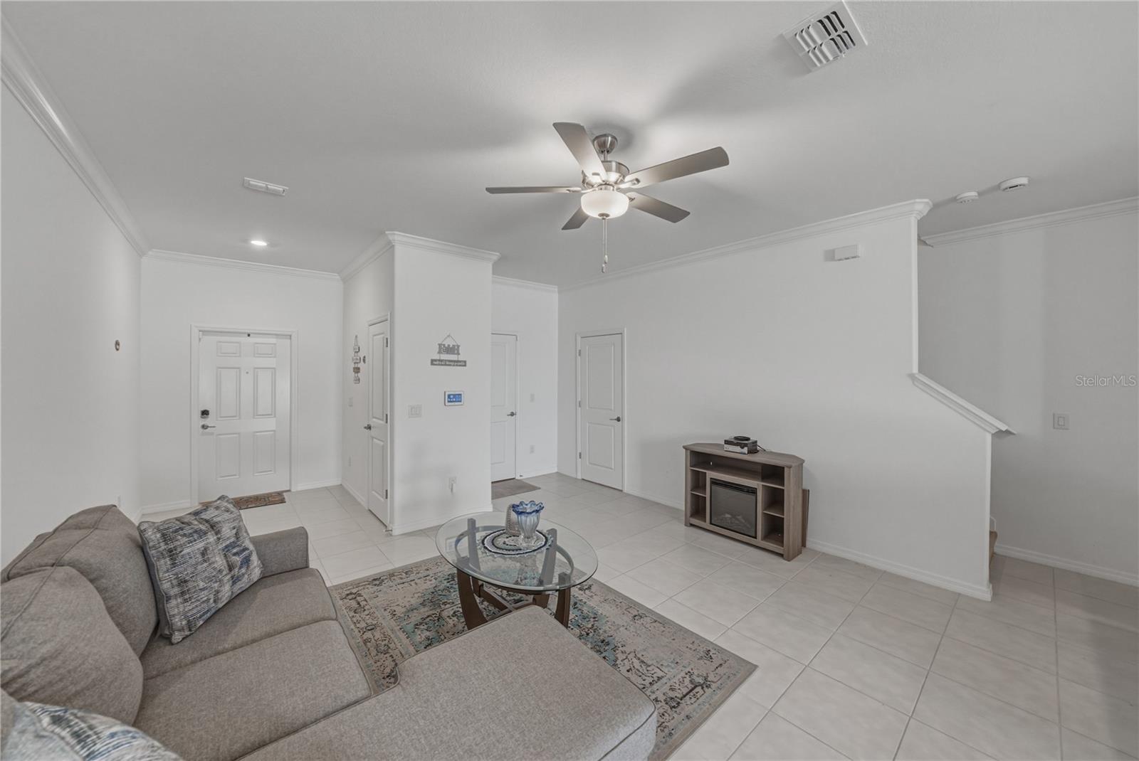Living Room and Ceiling Fan