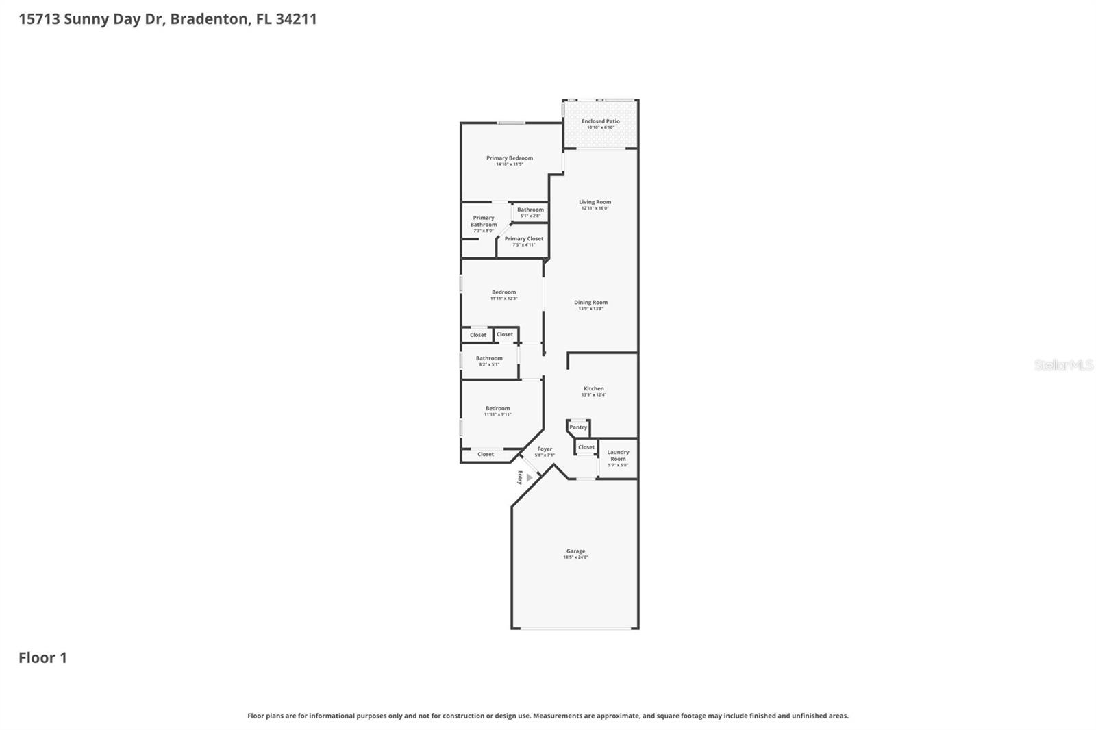 15713 SUNNY DAY DR, BRADENTON, FL, 34211