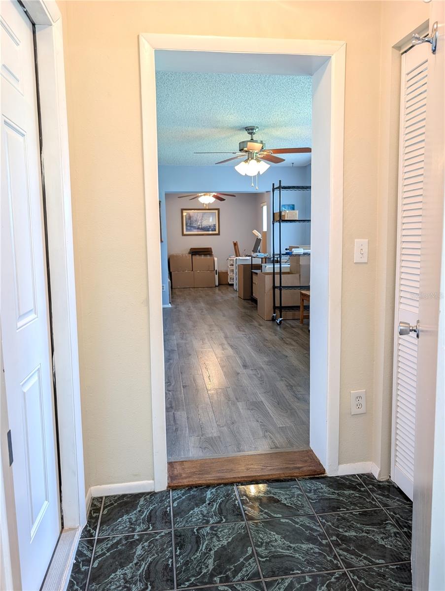 View of Florida Room from Hallway leading to Garage
