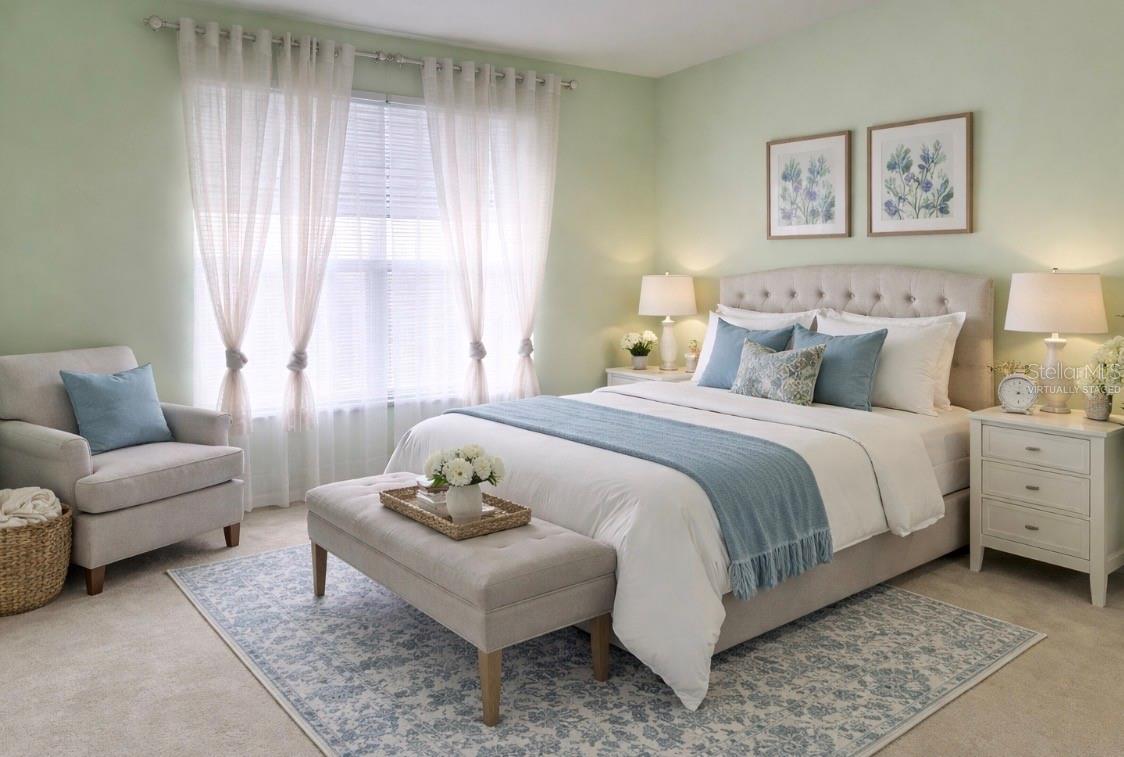 Virtually Staged. Guest Bedroom 1st floor