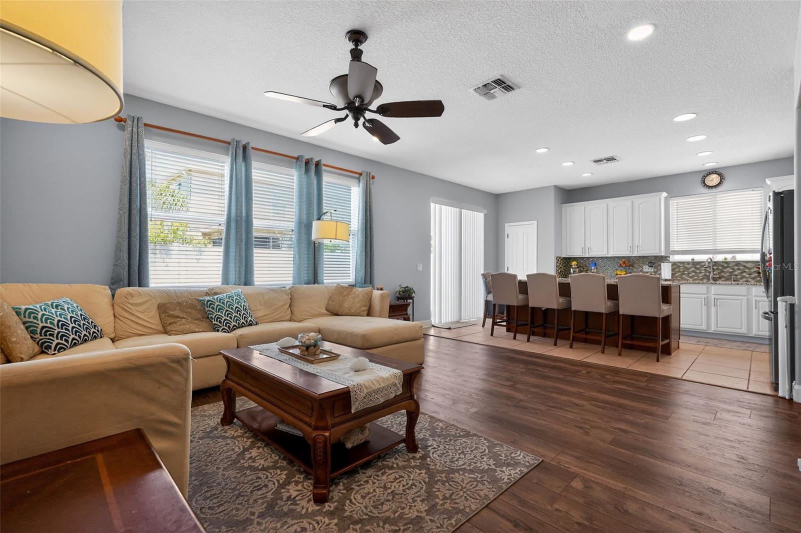 Family Room open to Kitchen