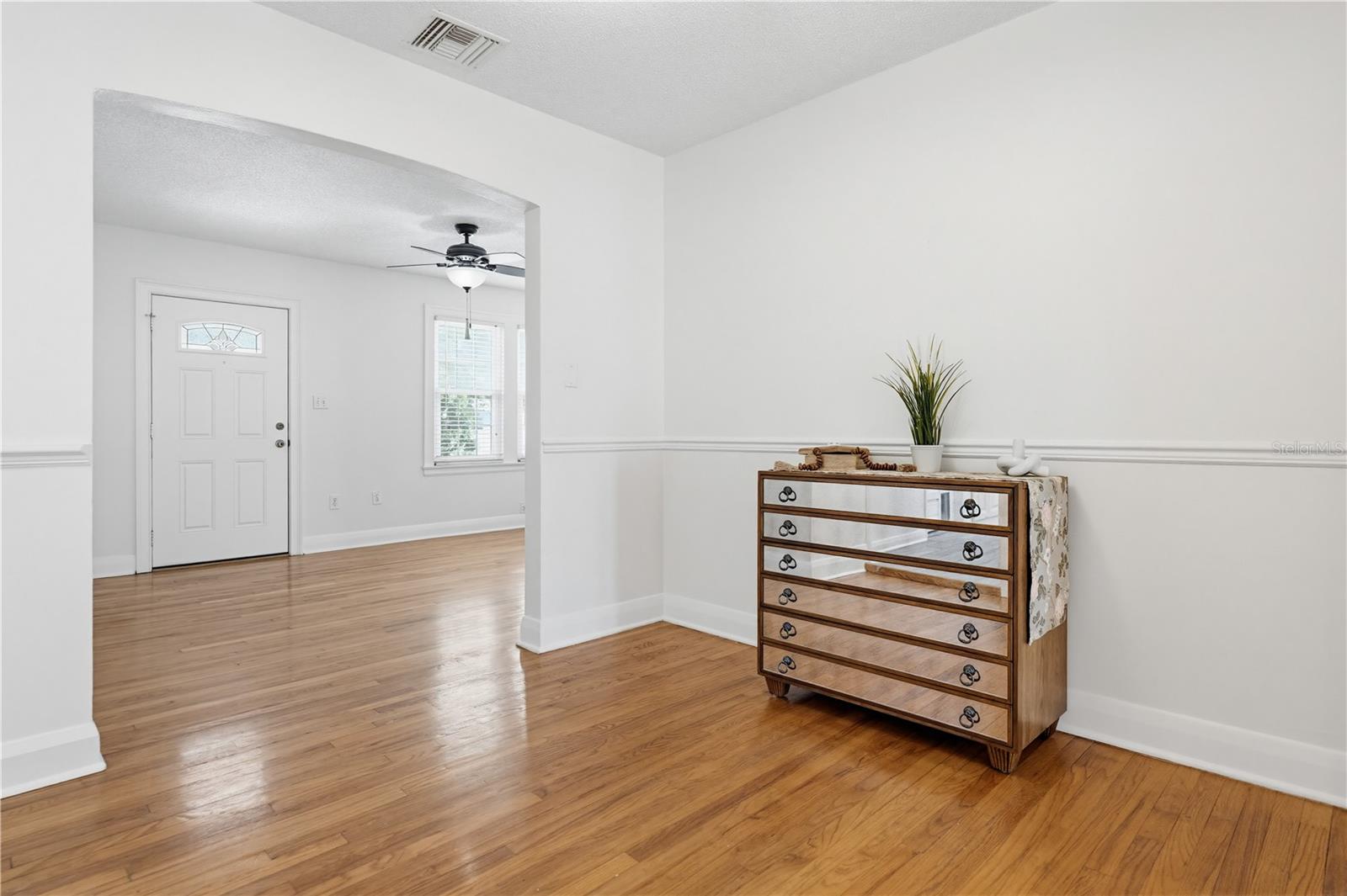 Dining Room with view into Living Room
