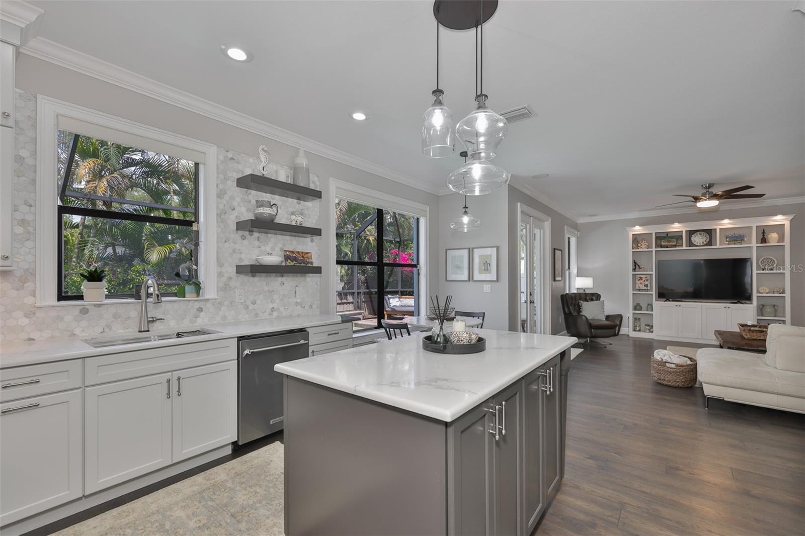 Kitchen looking back info Family Room
