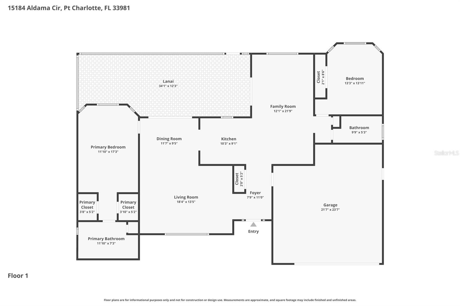 15184 ALDAMA CIR, PORT CHARLOTTE, FL, 33981