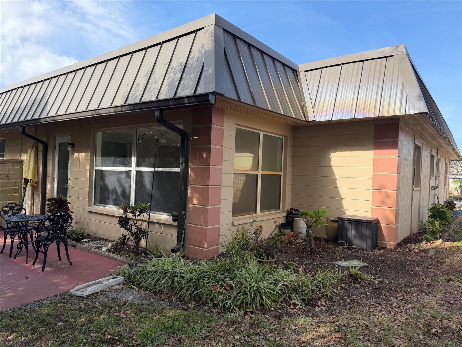 Back of Condo w/Garden Area