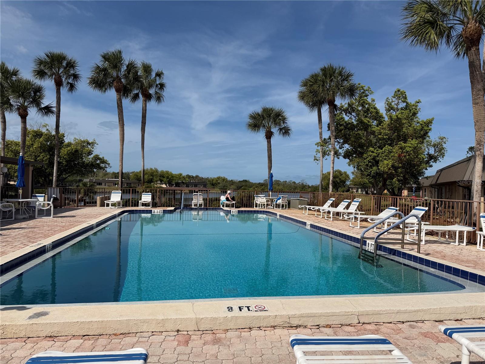 Community Pool Overlooking Pond