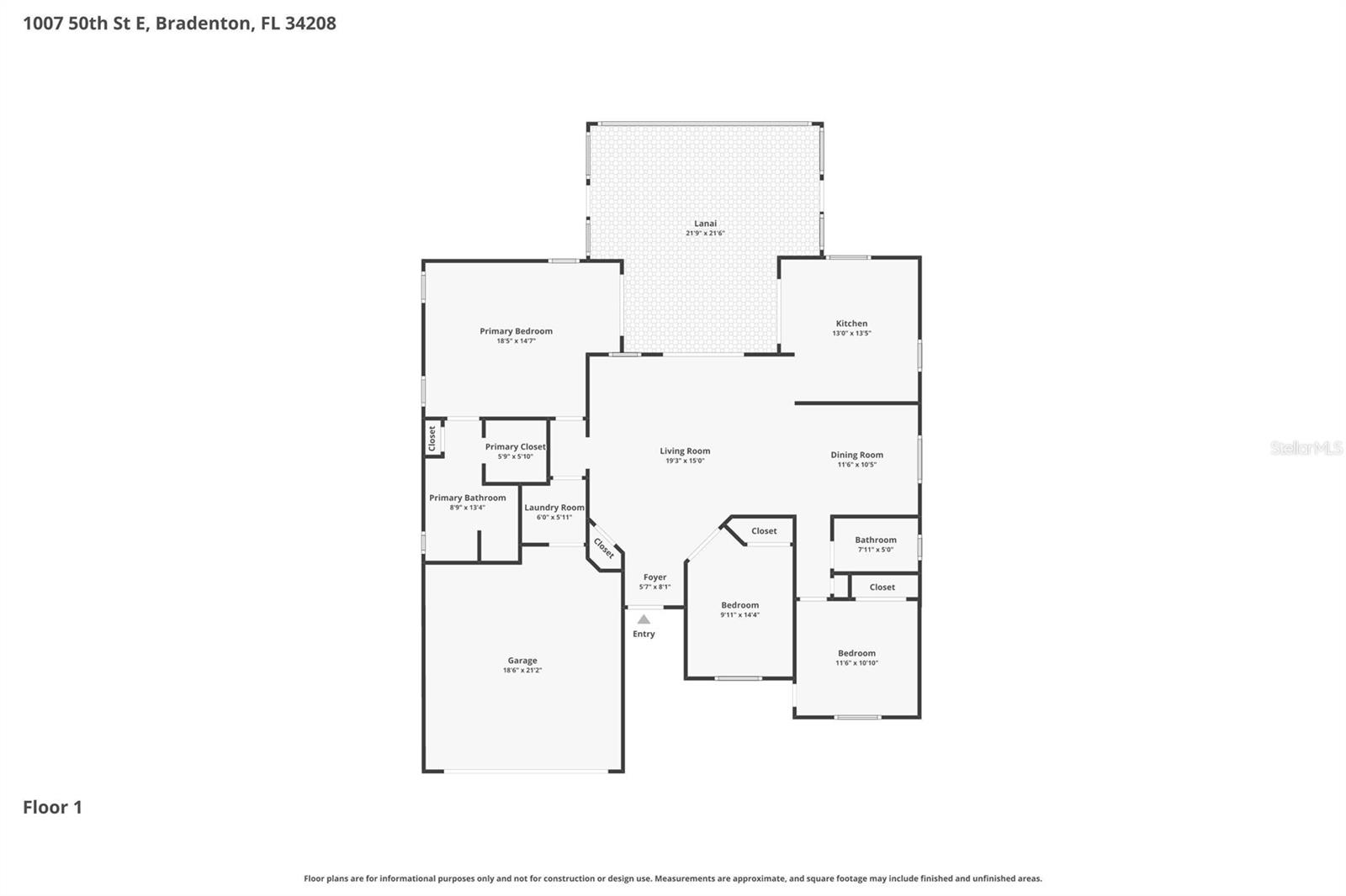 1007 50TH ST E, BRADENTON, FL, 34208