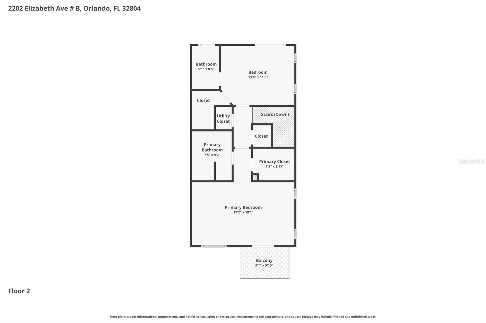 2202 ELIZABETH AVE #B, ORLANDO, FL, 32804