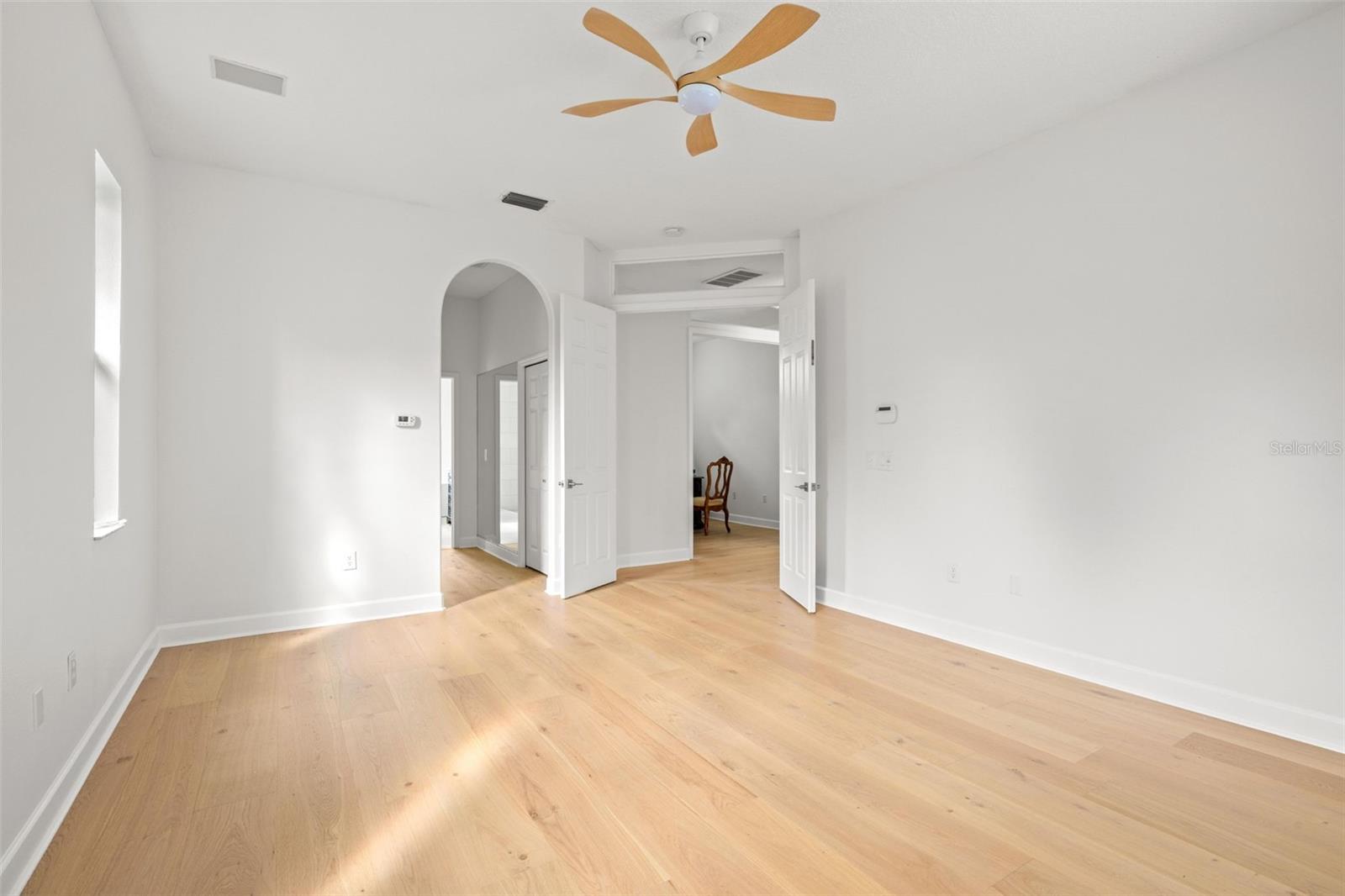 Primary suite with double door entry