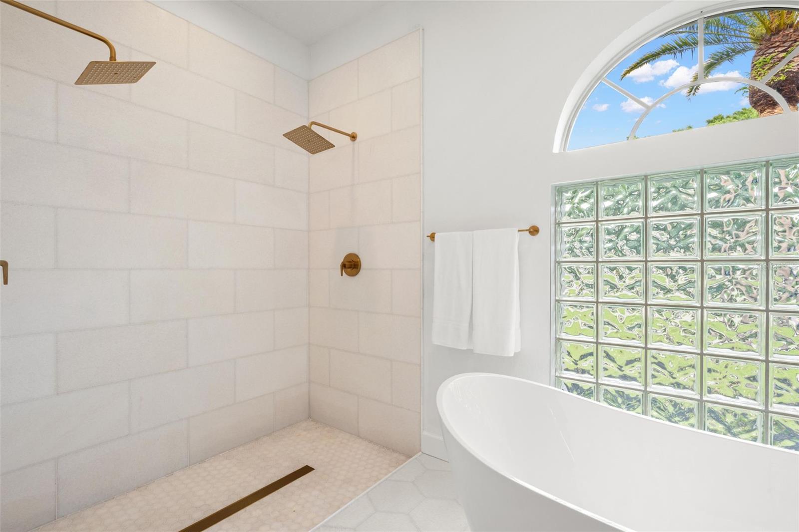 Stunning step-in shower