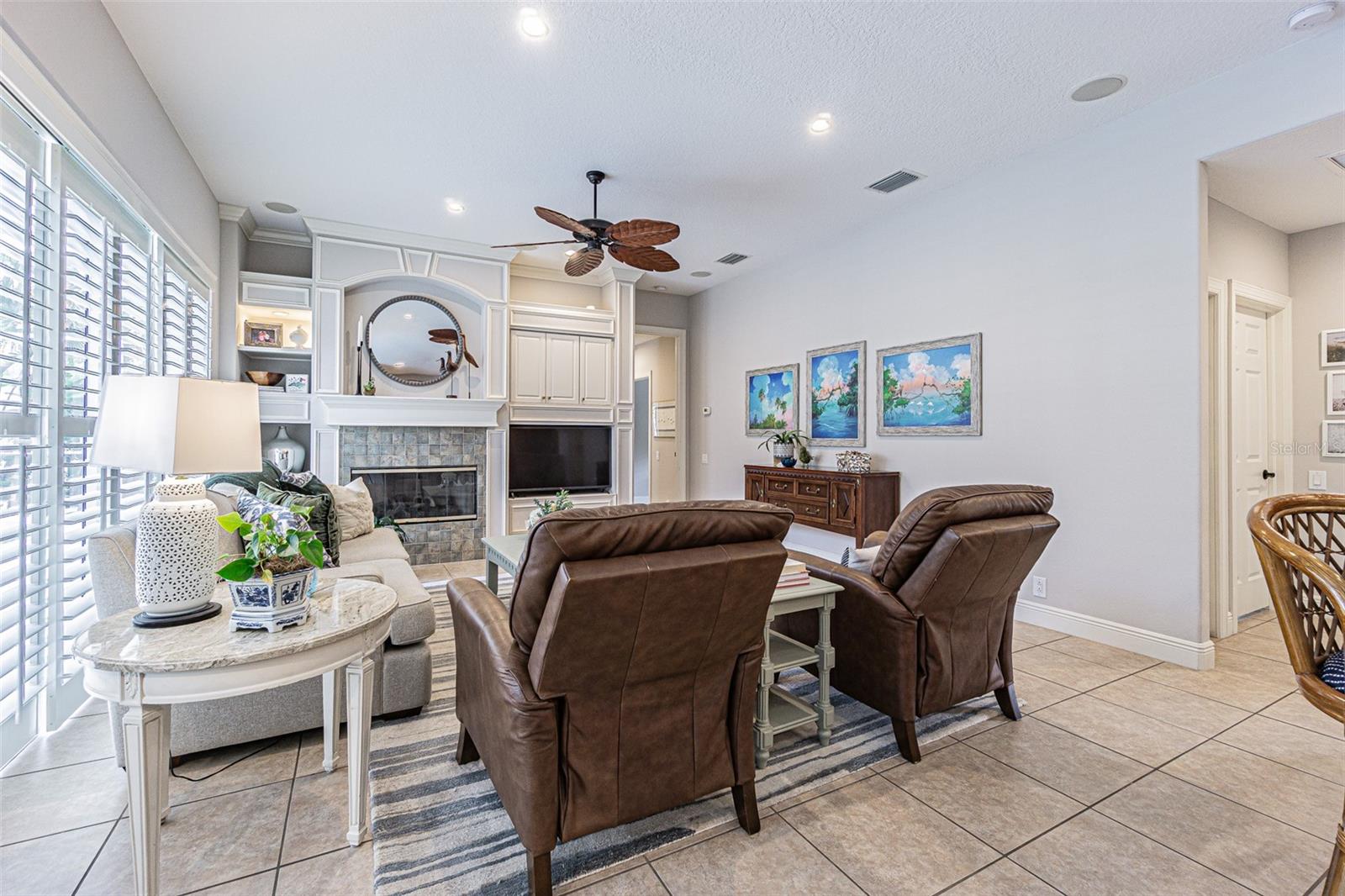 Family Room with Built-ins