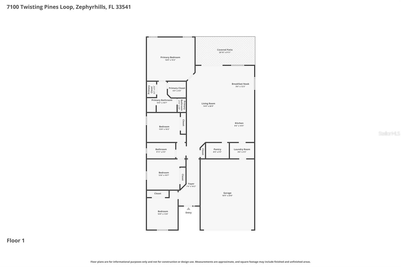 7100 TWISTING PINES LOOP, ZEPHYRHILLS, FL, 33541