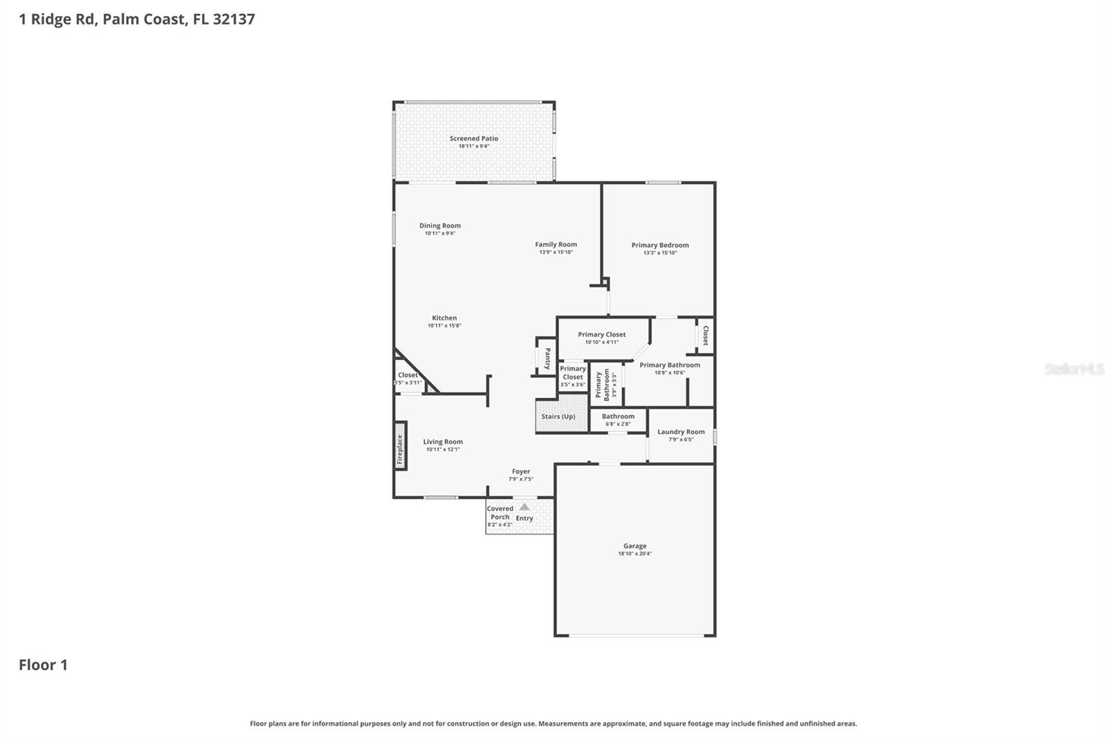 1 RIDGE RD, PALM COAST, FL, 32137