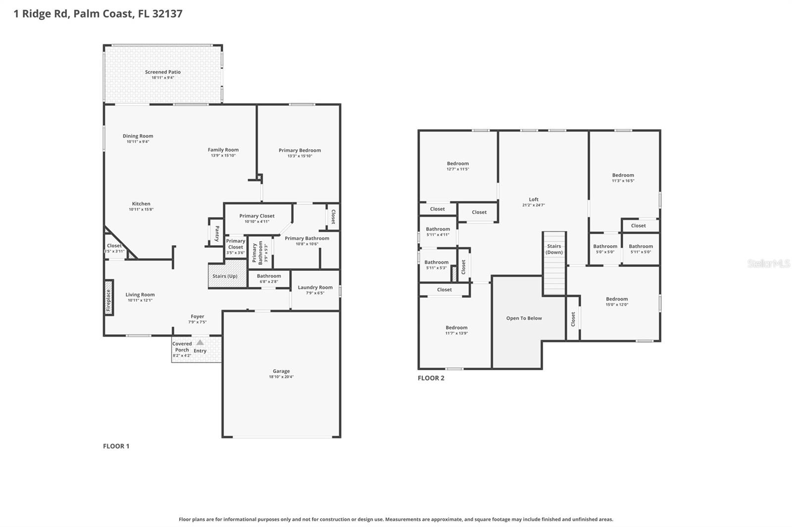 1 RIDGE RD, PALM COAST, FL, 32137