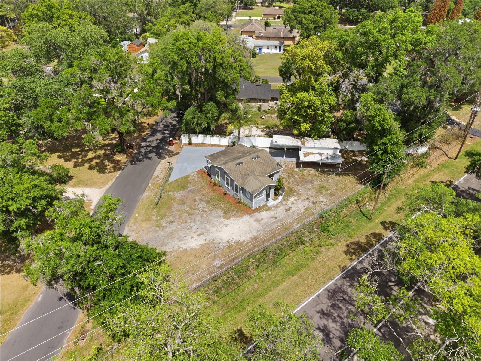 Aerial view of property