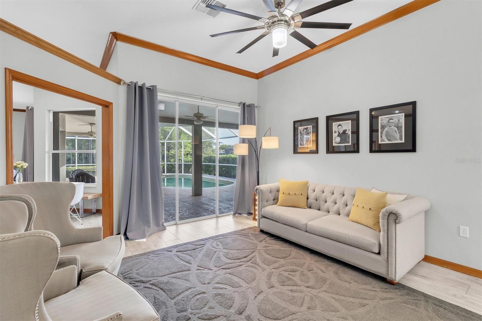 Formal Living room - Pocketing Sliding Glass Doors