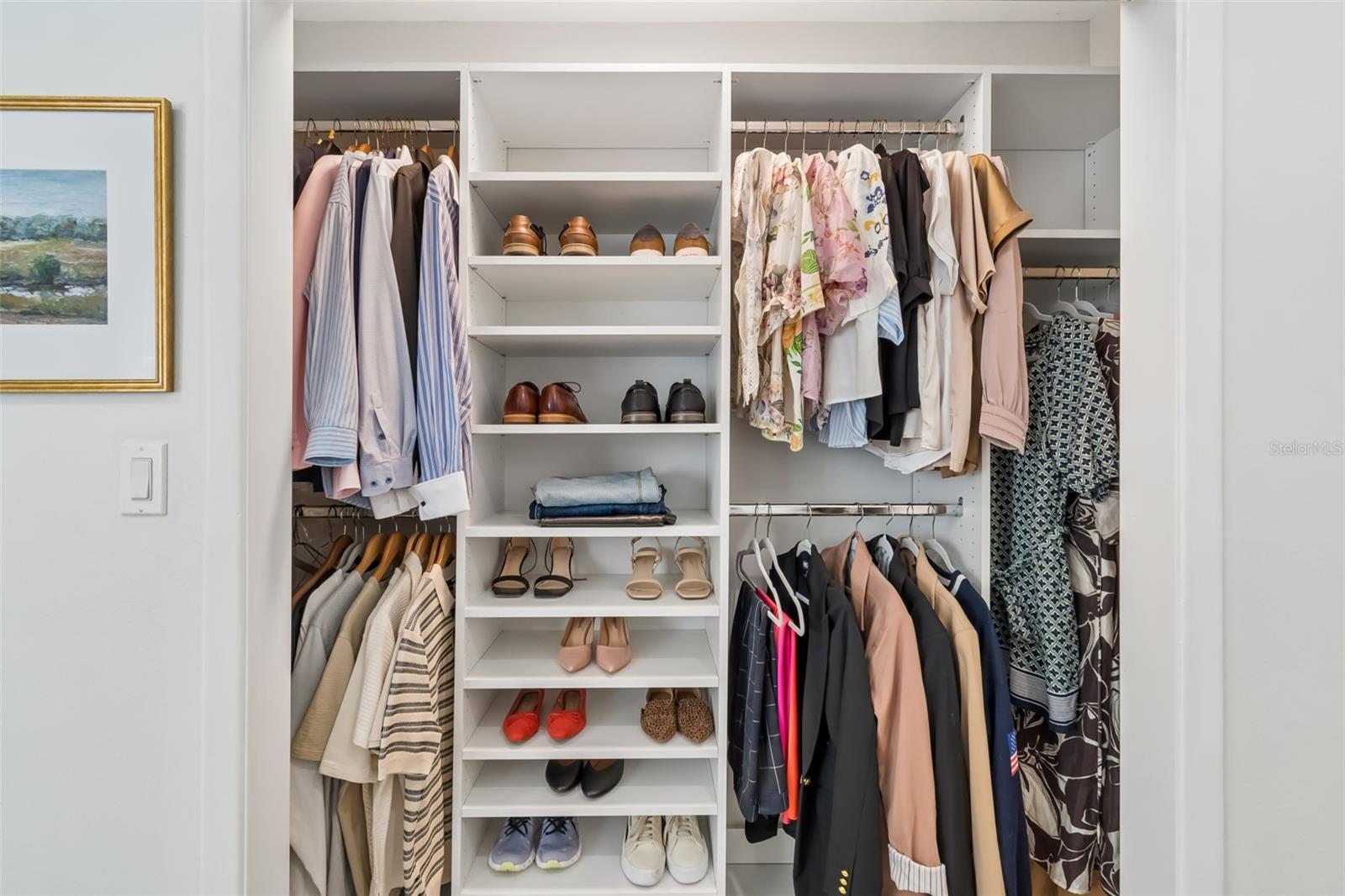 All closets in the home were custom designed.