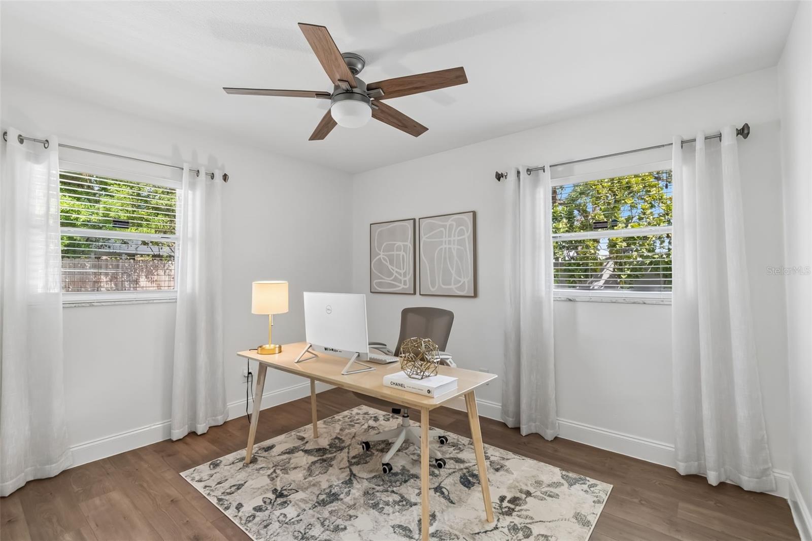 Third bedroom which currently serves as an office.