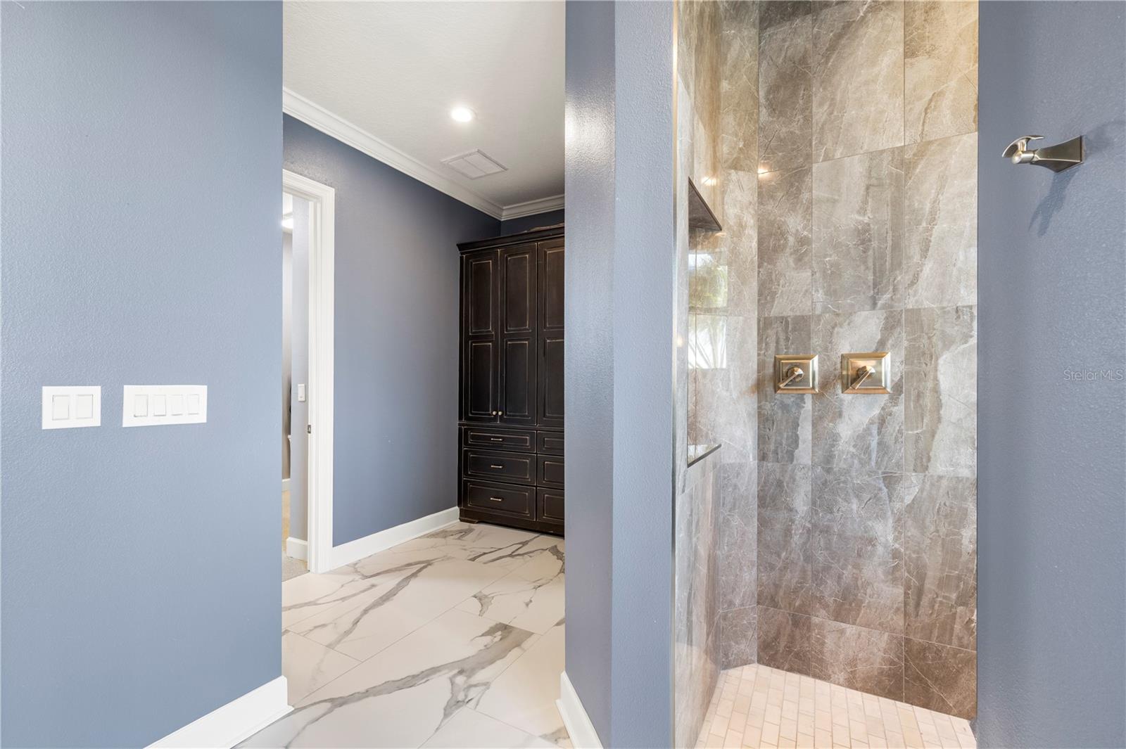 Primary Suite Bathroom to the Closet