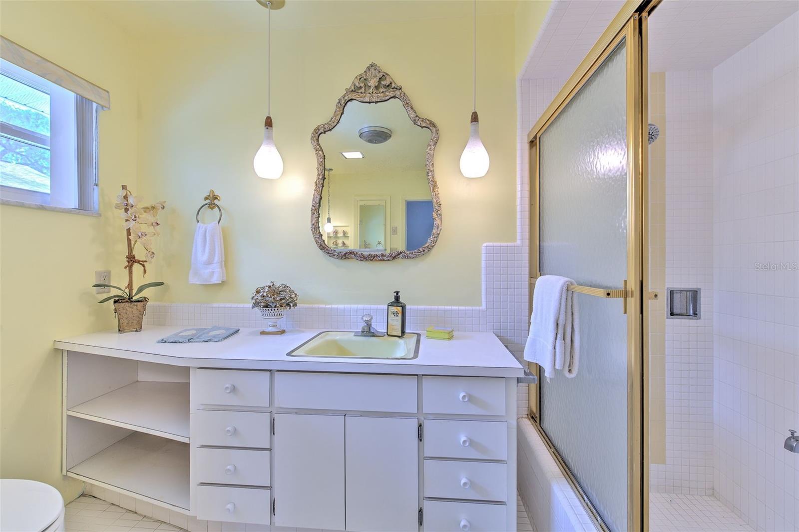 Master enSuite bathroom 2 vanity, commode & shower