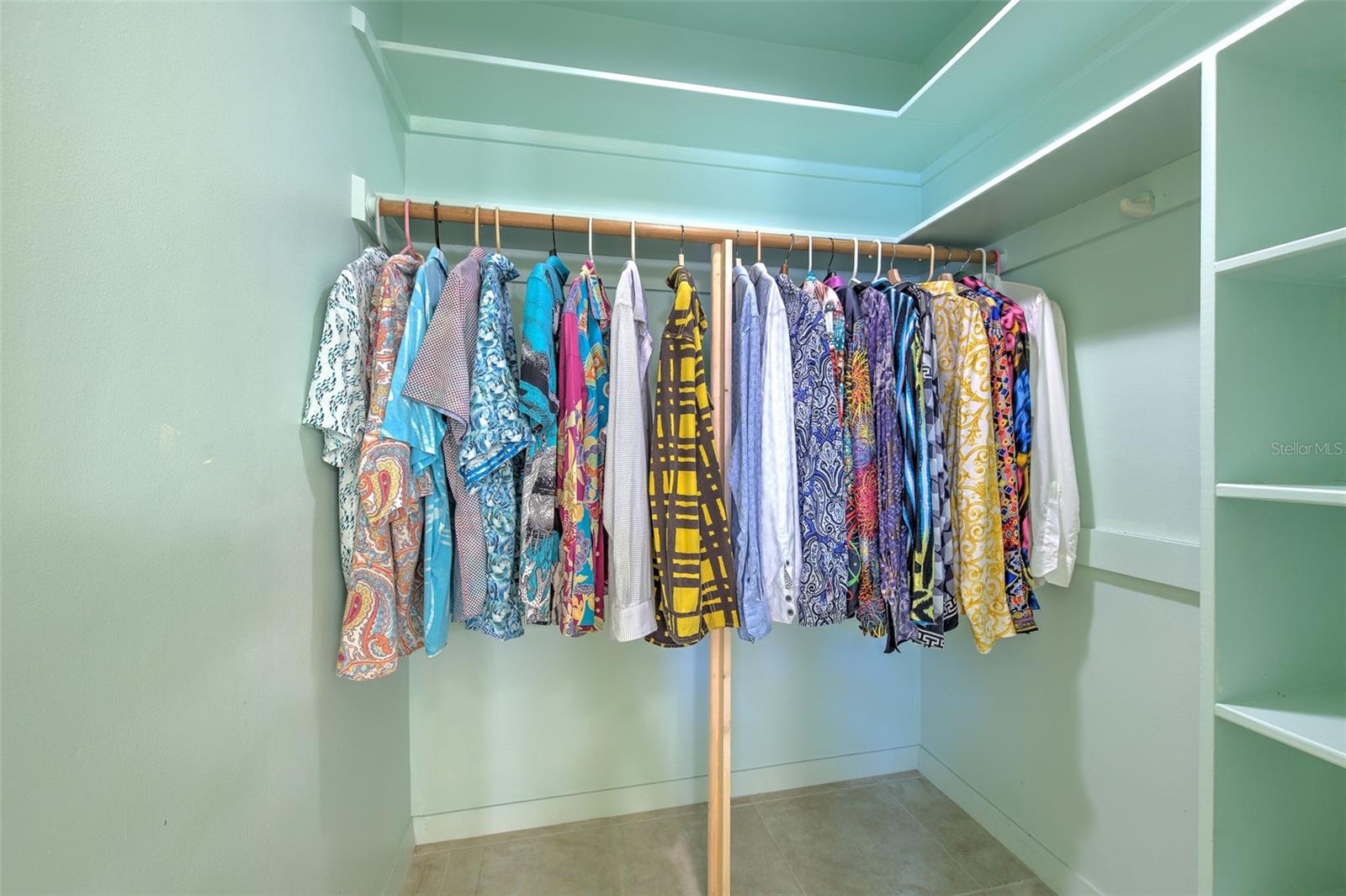Walk-in closet in master bath 2
