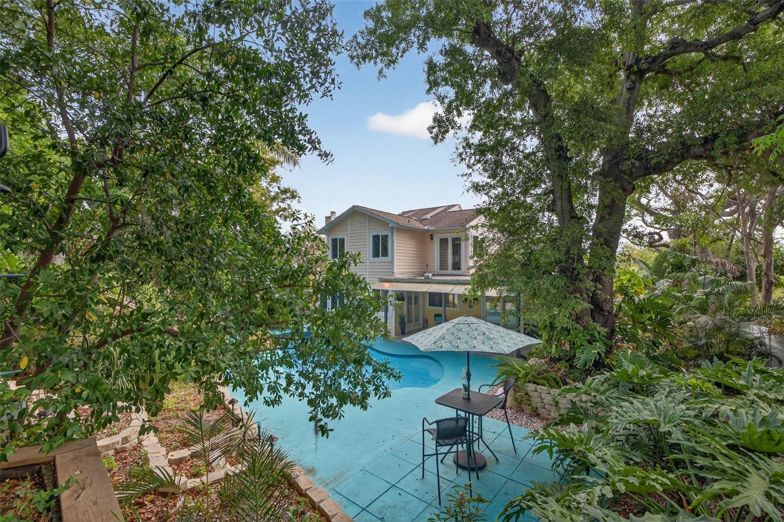 View from the top of the property featuring extra seating area.