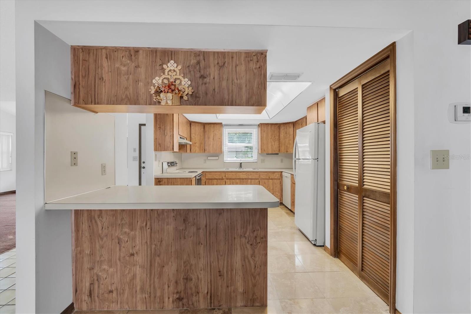 View of kitchen from family room